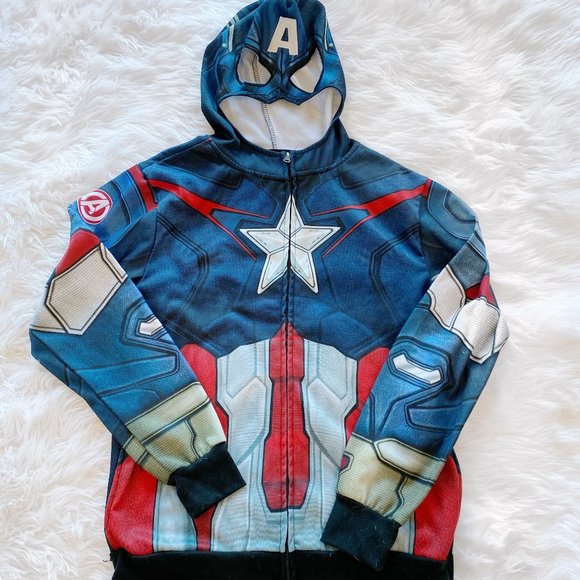 Marvel Other - Marvel Captain America Zip Hoodie for Boys